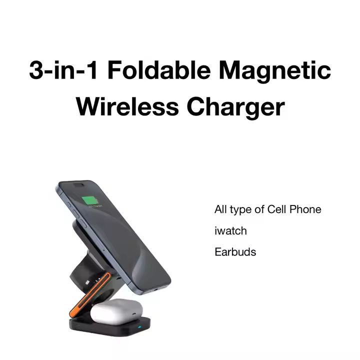 3 in 1 Fold-able Magnetic Wireless Charger
